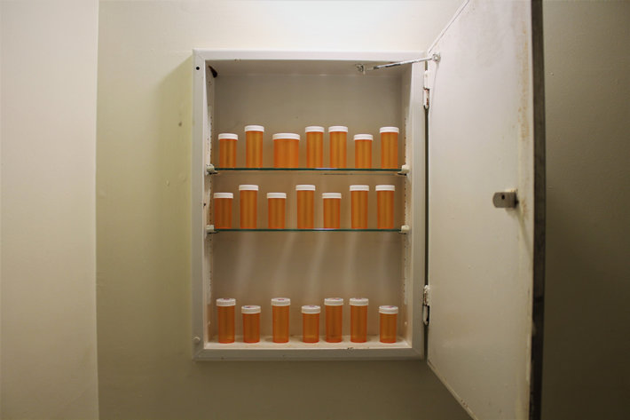 Empty prescription bottles