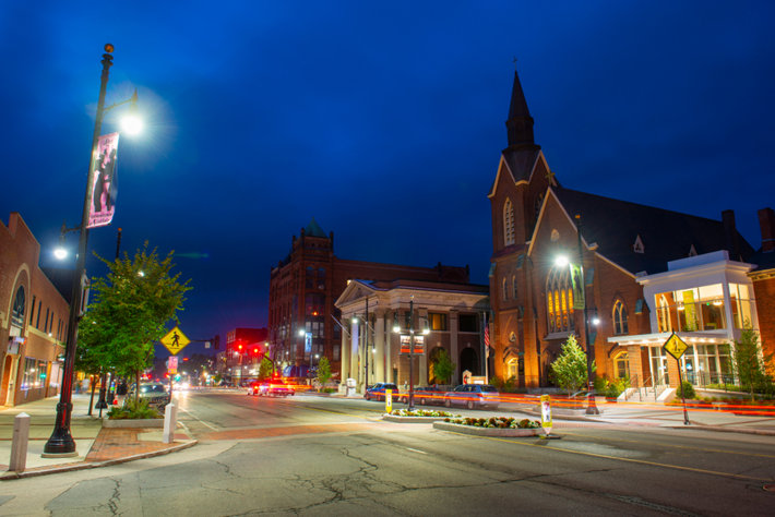 New Hampshire street, night shot